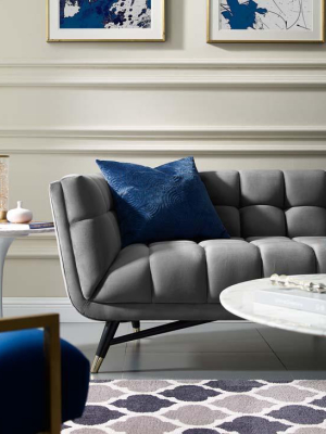 Adept Upholstered Velvet Sofa