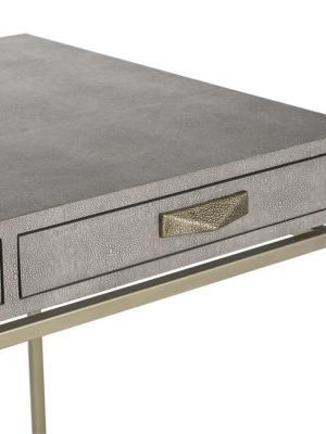 Atherton Shagreen Desk In Grey
