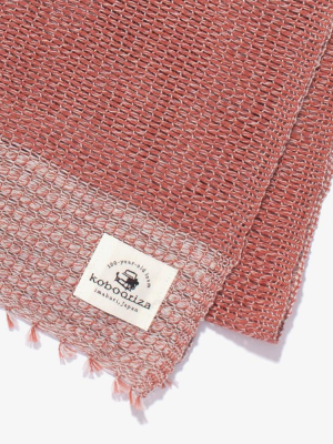 Kobo Oriza, Mojiri Weave, Two Tone Muffler, Light Red