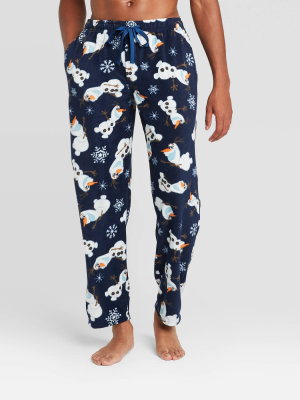 Men's Olaf Christmas Fleece Pajama Pants - Navy