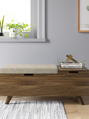 Meller Wood And Upholstered Storage Bench Beige - Project 62™