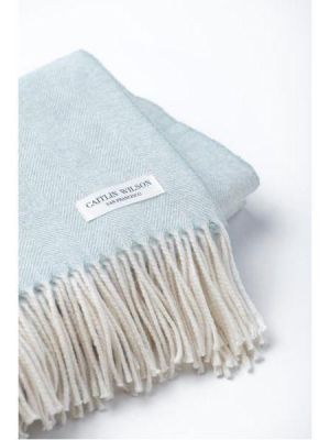 Herringbone Throw In Mist