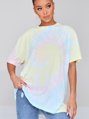 Multicolour Tie Dye Oversized T Shirt