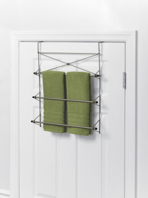 Over The Door Towel Rack Brushed Nickel - Zenna Home