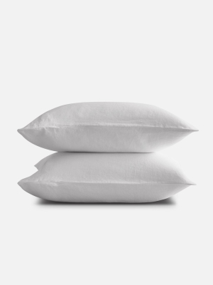 French Linen Pillowcase Set - Fog