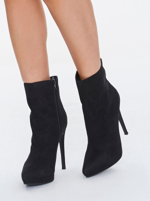 Faux Suede Stiletto Booties