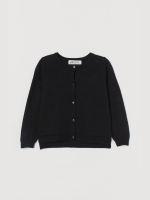 Fine-knit Cotton Cardigan