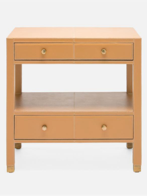 Conner Double Nightstand Dark Tan