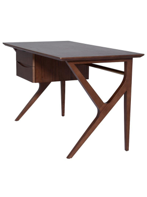 Nuevo Karlo Desk Table - Walnut