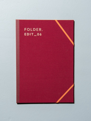 Burgundy Canvas Folder