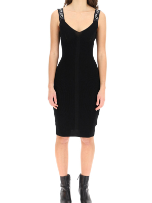 Off-white Logo Strap Midi Dress