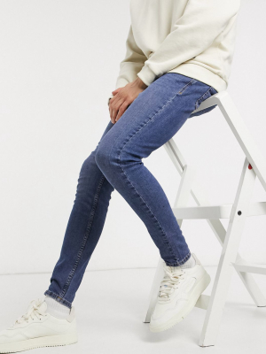 New Look Skinny Jeans In Mid Blue