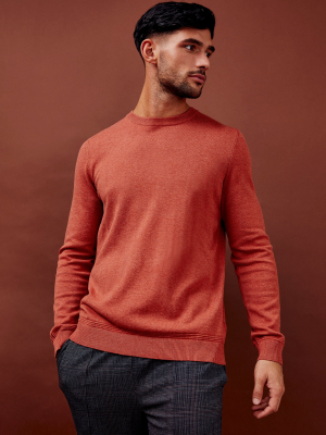 Considered Rust Marl Knitted Sweater