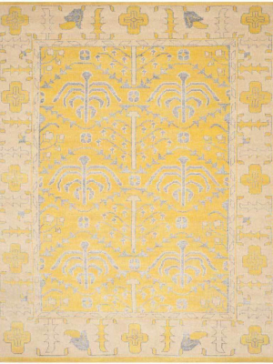 Stone Wash Yellow Area Rug