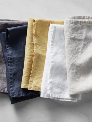 Italian Washed Linen Napkins, Set Of 4