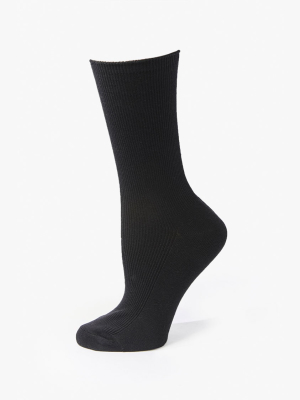 Ribbed Crew Socks