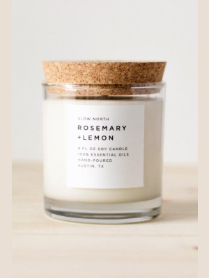 Slow North Rosemary + Lemon Frosted Candle