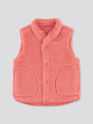 Toddler Fluffy Yarn Fleece Vest