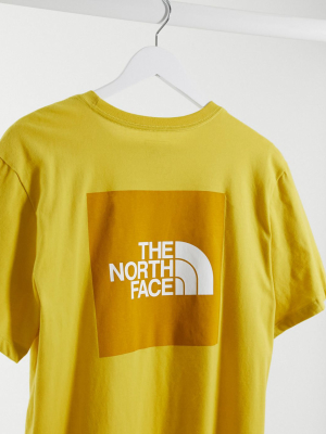 The North Face Box T-shirt In Dark Yellow