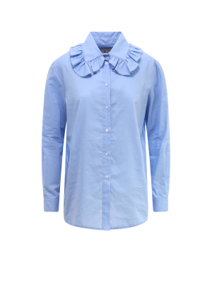 L'autre Chose Frilled Collar Shirt