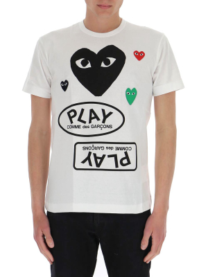 Comme Des Garçons Play Logo Crewneck T-shirt