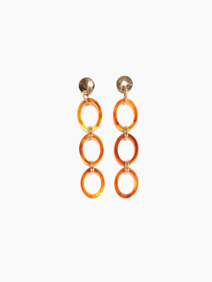 Frisco Hoop Chain Earrings - Gold