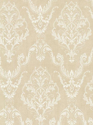 Wiley Beige Lace Damask Wallpaper From The Avalon Collection By Brewster Home Fashions