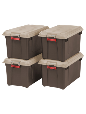 Iris 4pk 82qt Weather Tight Storage Bin