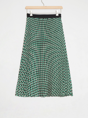 Daniela Pleated Midi Skirt