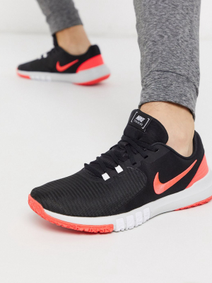 Nike Training Flex Control Tr4 Sneakers In Black And Pink