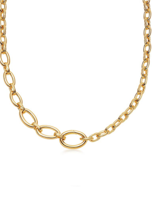 Large Graduated Oval Chain Necklace