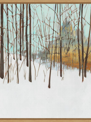 16" X 16" Winters Day I Trees By Susan Wilde Framed Canvas Wall Art - Amanti Art