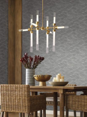 Sand Crest Wallpaper In Silver From The Botanical Dreams Collection By Candice Olson For York Wallcoverings