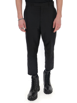 Rick Owens Slim Fit Cropped Pants