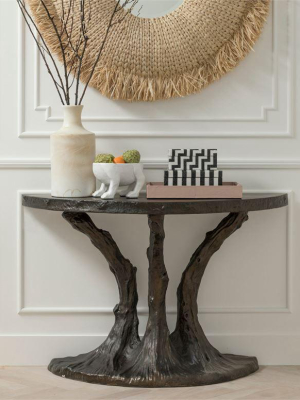 Greta Console Antique Bronze Resin