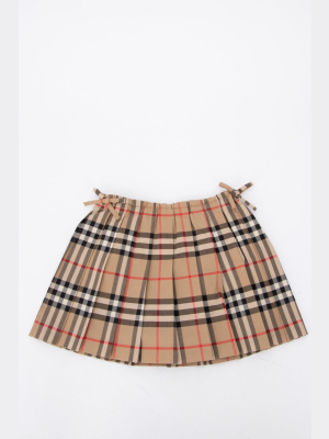 Burberry Kids Vintage Check Pleated Skirt