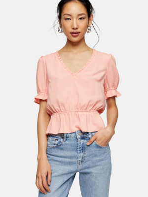 Coral Tea Blouse