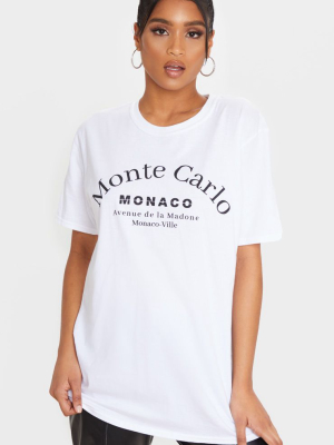 White Monte Carlo T Shirt