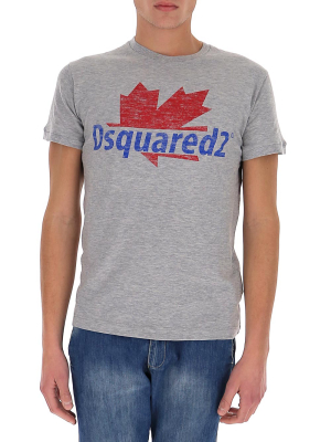 Dsquared2 Retro Leaf Print T-shirt