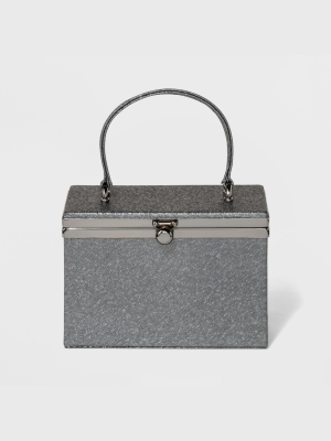 Estee & Lilly Box With Handle Clutch - Pewter