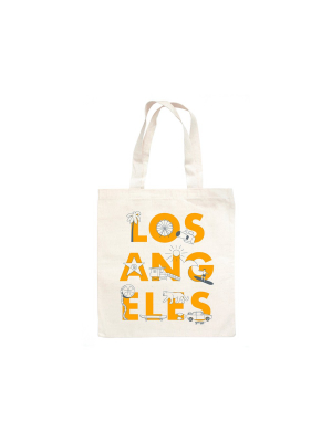 Los Angeles Font Grocery Tote