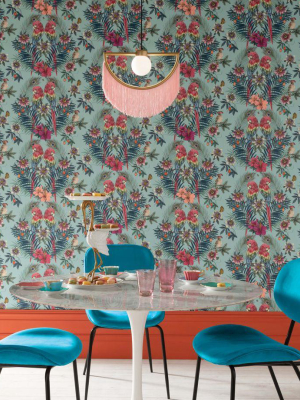 Ventura Wallpaper In Aqua From The Daydreams Collection By Matthew Williamson For Osborne & Little