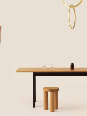 Offset Stool + Side Table