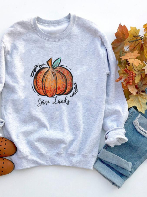 Save Lands Pumpkin Crewneck