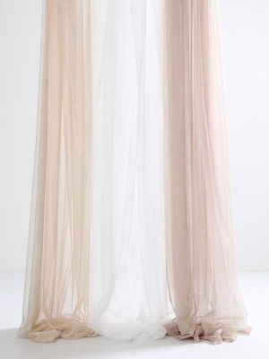 Beige Sheer Tulle Curtains 300cm /118”wide