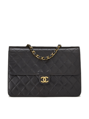 Chanel Black Lambskin 10" Bag