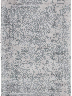 Feizy Nadia Distressed Damask Rug - Available In 4 Sizes - Blue & Gray Mist