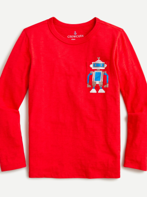 Kids' Long-sleeve Critter Pocket T-shirt