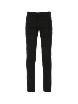 Dsquared2 Black Bull Straight Leg Jeans