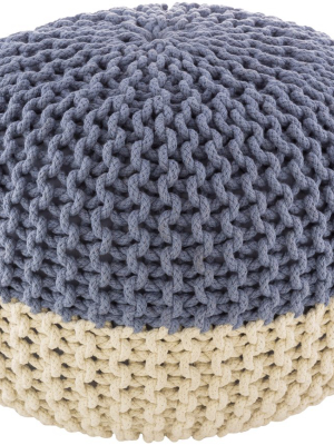 Malmo Knitted Pouf In Beige